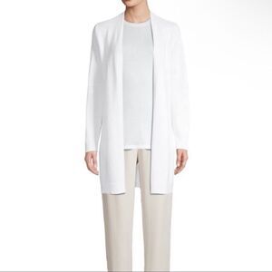 Eileen Fisher Longline Open Front Cardigan Sweater